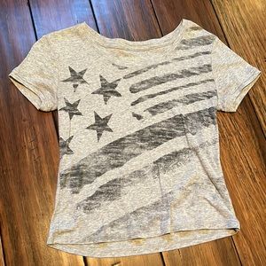 Aeropostale Gray American Flag T-Shirt